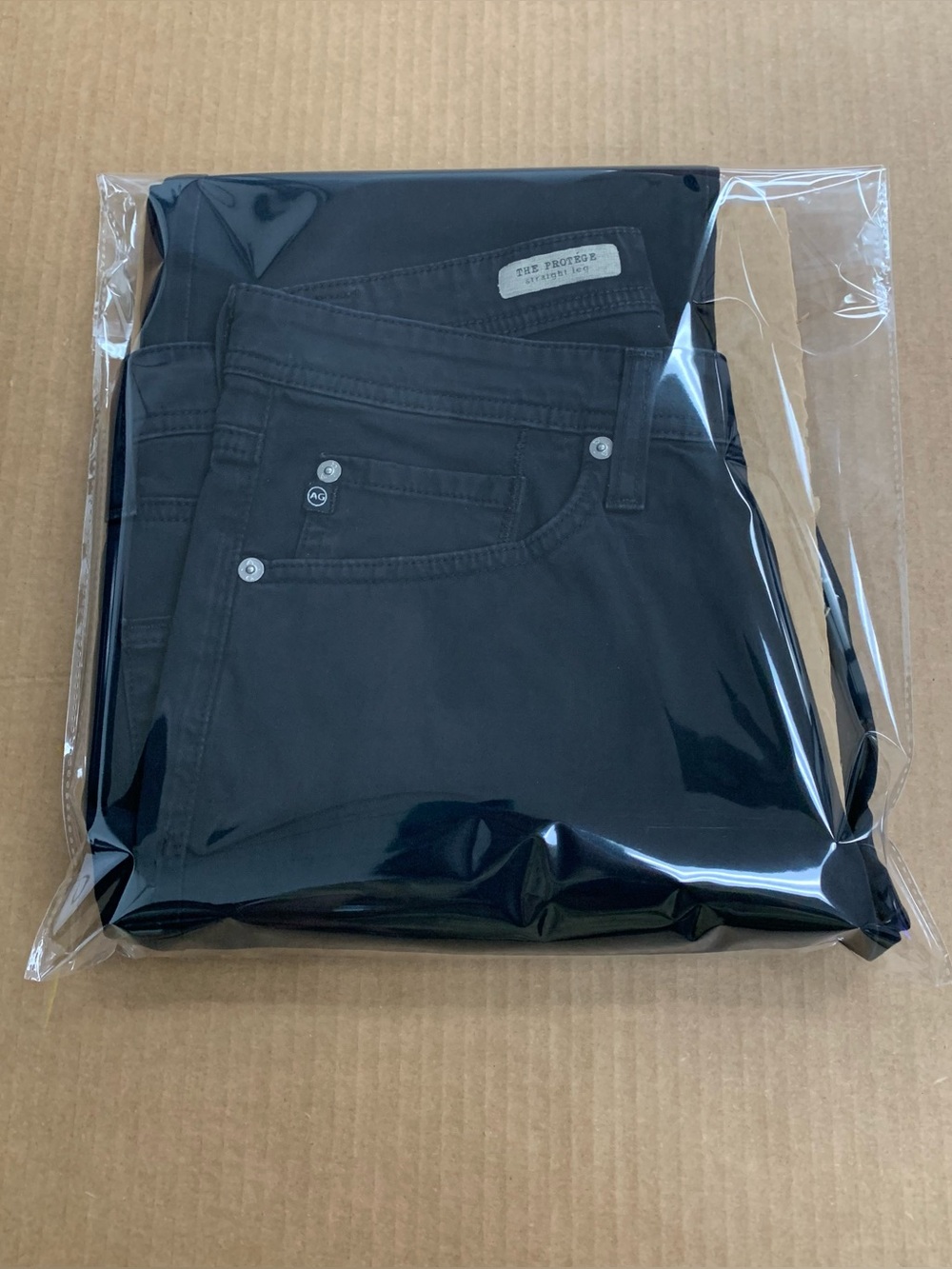 AG Adriano Goldschmied The Protege Straight Leg Jeans Black 32 x 33.5 USA Made